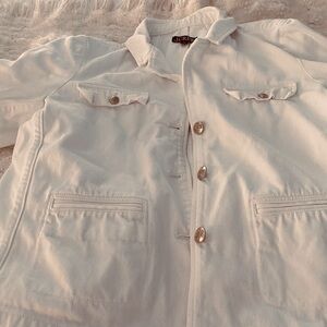 J Crew White Denim Blazer